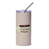 Espresso Yourself Tumbler, Coffee Lover Gift, Funny Coffee Cup, Coffee Pun Gift, Tumbler with Straw, Unique Drinkware - Tawshia